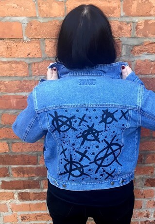 ANARCHY IN THE UK HAND PAINTED DENIM JACKET