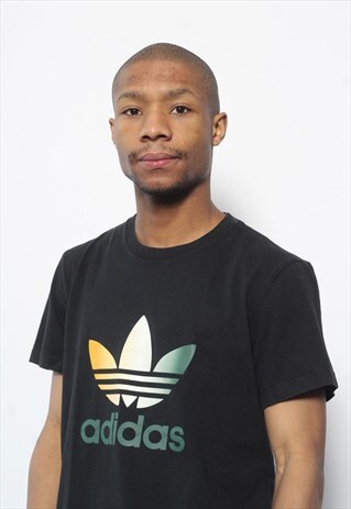 VINTAGE ADIDAS BIG LOGO T-SHIRT BLACK