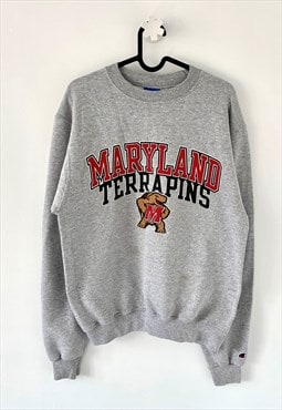 Vintage champion Maryland terrapins sweatshirt small grey 