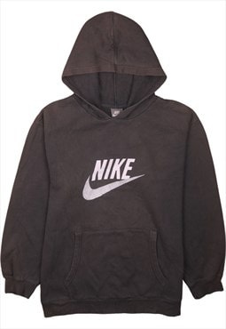 Vintage 90's Nike Hoodie Center Middle Swoosh Pullover Grey