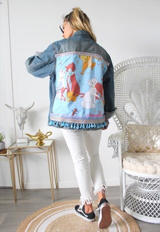 VINTAGE JEANS JACKET ALADIN EMBROIDERY