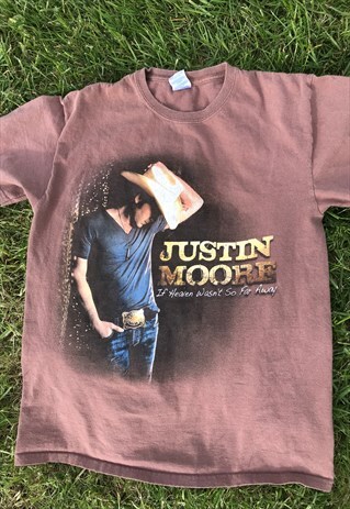 VINTAGE JUSTIN MOORE CONCERT SOFT COTTON LOGO T-SHIRT