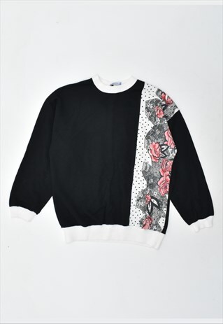 VINTAGE 90'S SWEATSHIRT JUMPER OVERSIZE BLACK