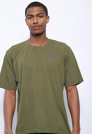 VINTAGE ADIDAS LOGO T-SHIRT GREEN