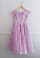 VINTAGE 1950S REVIVAL LILAC DRESS & SHAWL