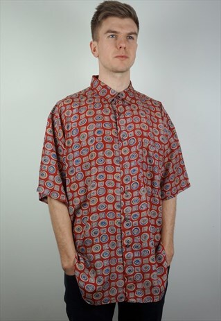 PURE SILK PATTERNED SHIRT
