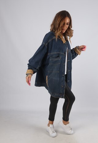 VINTAGE DENIM JACKET OVERSIZED ROCAWEAR UK 22 - 24 (HDF)