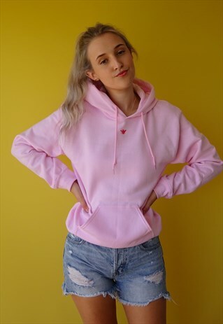 UNISEX HOODIE IN PINK WITH MINI BEE EMBROIDERY