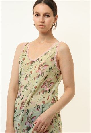 FLORAL PRINT SLIP SHORT SLEEVE HOME DRESS ROBE GOWNS 4694
