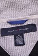 VINTAGE  TOMMY HILFIGER SWEATSHIRT QUARTER BUTTON BLACK