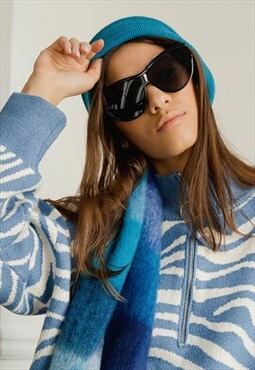 Azure Blue Beanie Hat