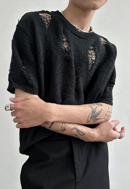 Men's Design brushed hole knit sweater SS2023 VOL.2