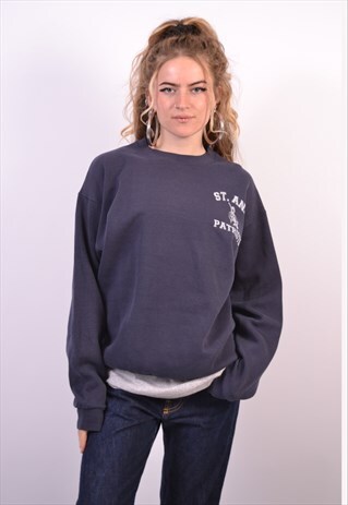 VINTAGE LEE SWEATSHIRT JUMPER NAVY BLUE