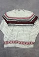 TALBOTS KNITTED JUMPER ABSTRACT PATTERNED KNIT SWEATER