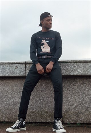 I MADE A MISTAKE LONG SLEEVE IN BLACK