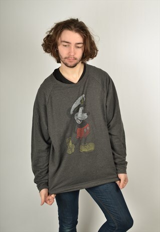 VINTAGE DISNEY MICKEY MOUSE SWEATSHIRT GREY