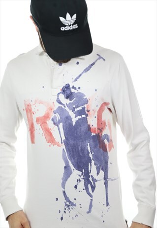 VINTAGE RALPH LAUREN RUGBY POLO SHIRT TOP