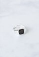 Signet Silver & Obsidian Ring