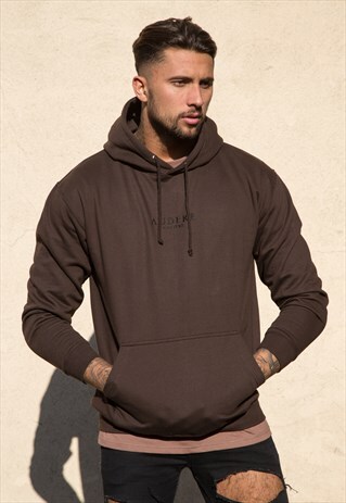 CHOCOLATE EMBROIDERED HOODIE