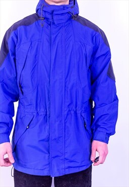 Vintage Hawkshead Waterproof Mountain Parka Jacket in Blue L