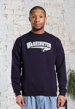 Vintage Champion Washington Huskies Sweatshirt Purple