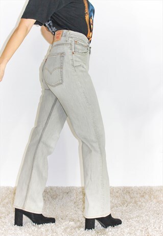 VINTAGE LEVI'S GREY KICK FLARE BOOTCUT JEANS