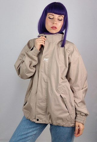 HELLY HANSEN VINTAGE 90'S UNISEX WINTER JACKET IN BEIGE