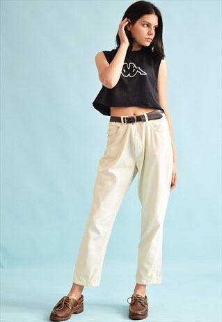 90'S RETRO REGULAR WAIST STRAIGHT NEUTRAL DENIM JEANS