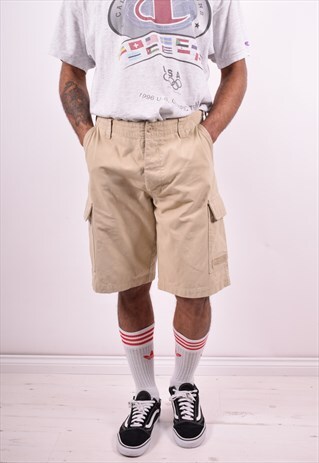 WRANGLER MENS VINTAGE SHORTS W36 BEIGE 90'S
