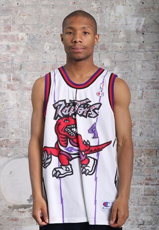 VINTAGE CHAMPION NBA TORONTO RAPTORS JERSERY VEST WHITE