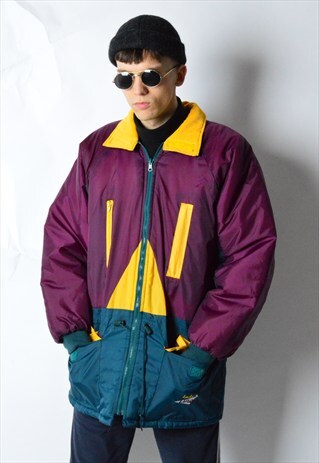 VINTAGE 90S COLOUR BLOCK SKI JACKET