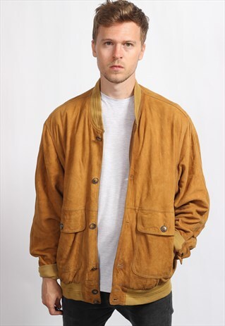 VINTAGE SUEDE OVERSIZED BOMBER JACKET