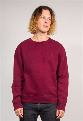RALPH LAUREN VINTAGE 90'S BURGUNDY SWEATSHIRT