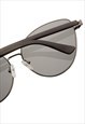 CAT-EYE SUNGLASSES IN GUNMETAL & BLACK WITH SMOKE GREY LENS