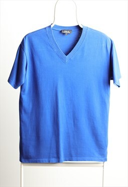 Vintage A.P.C. V-neck T-shirt Blue