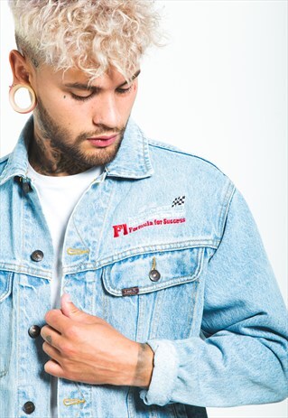 VINTAGE 80S ORIGINAL LEE BASIC DENIM JACKET/ S6718