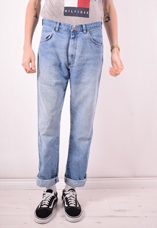 WRANGLER MENS VINTAGE JEANS W32 L32 BLUE 90S