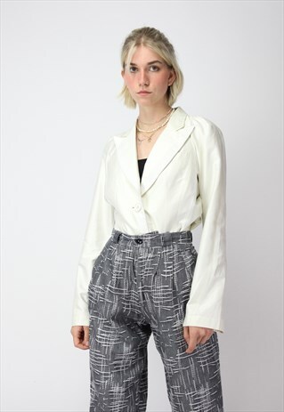 Y2K SONIA RYKIEL BLAZER JACKET IN CREAM