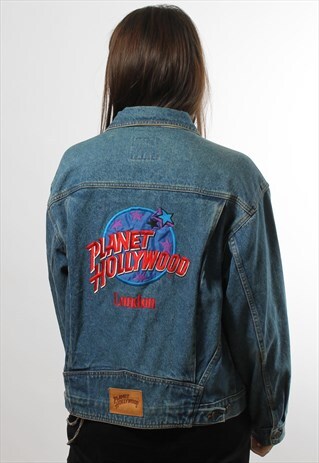 VINTAGE PLANET HOLLYWOOD DENIM JACKET