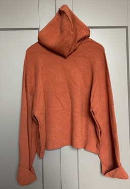 Vintage Rusty Orange Soft Cotton Hoodie