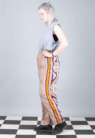 VINTAGE CRAZY PATTERN FESTIVAL SUMMER TROUSER