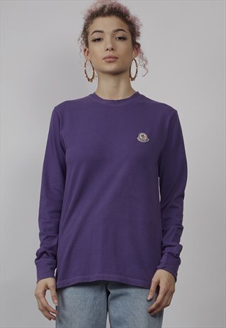 VINTAGE 90'S MONCLER PURPLE LONG-SLEEVED T-SHIRT