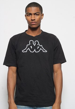 VINTAGE KAPPA BIG LOGO T-SHIRT BLACK