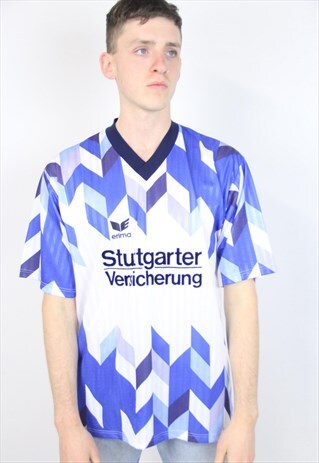 VINTAGE 90'S BLUE PATTERNED SPORTS JERSEY