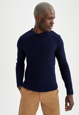 Man Tricot Pullover - Navy