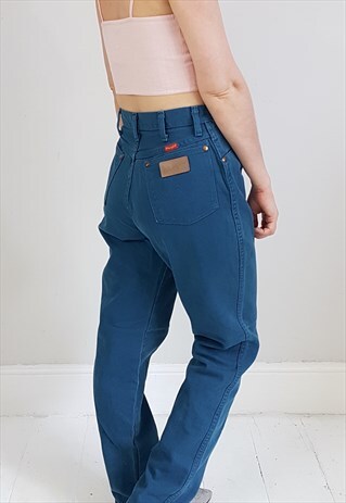 VINTAGE 90'S TEAL HIGH WAISTED MOM JEANS