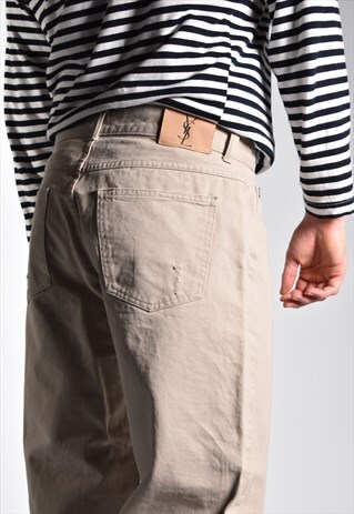 VINTAGE 90S YVES SAINT LAURENT YSL CHINO TROUSERS