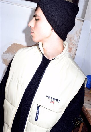 RARE VINTAGE RALPH LAUREN POLO SPORT CREAM GILET