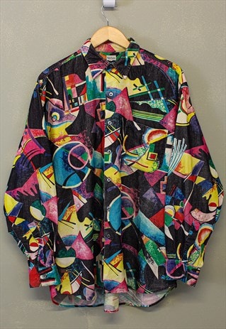 VINTAGE PAUL SMITH MULTICOLOUR CORDUROY ABSTRACT SHIRT