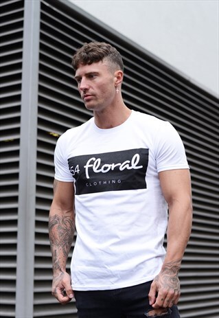 LARGE BOX GRAPHIC T-SHIRT - WHITE/BLACK